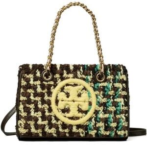Tory Burch  Fleming Soft Tweed Mini Chain Tote Used Once